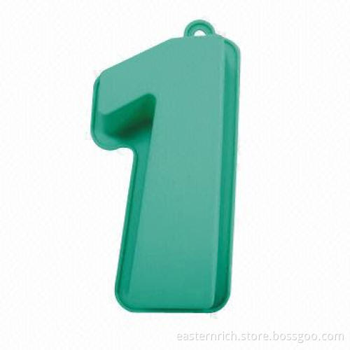 Silicone number cake mold, number 1